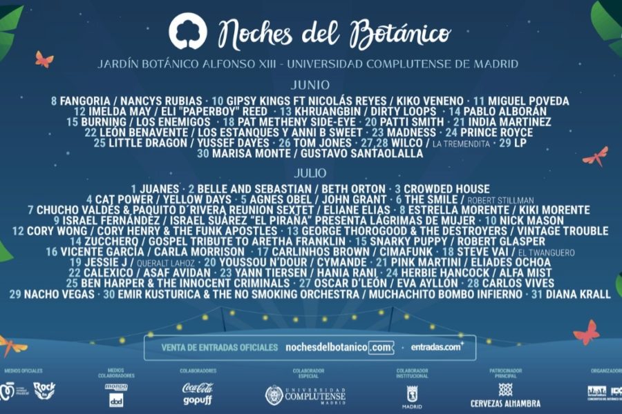 Las Noches del Botánico 2022. Festival en Madrid, Real Jardín Botánico